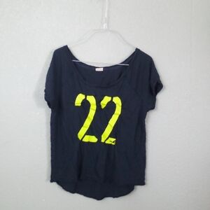 Hollister Blue Graphic Short Sleeve Tee ( Bag N )